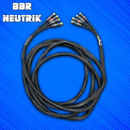 BBR Neutrik Single Channel RCA CABLE. Hand Made in the USA