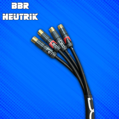 BBR Neutrik Single Channel RCA CABLE. Hand Made in the USA