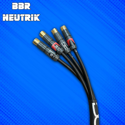 BBR Neutrik 4 Channel RCA CABLE. Hand Made in the USA