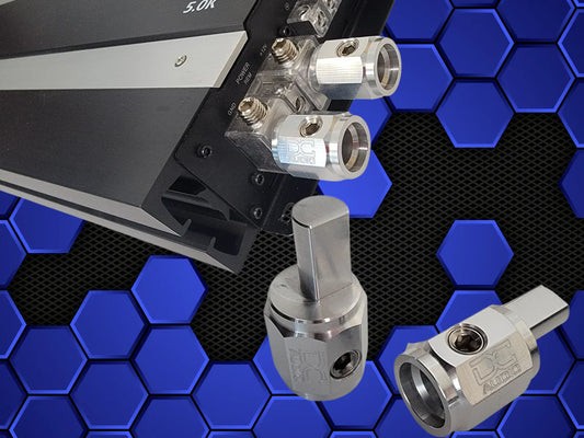 DC Audio 1/0 to 1/0 Wire ends for Amplifiers Aluminum