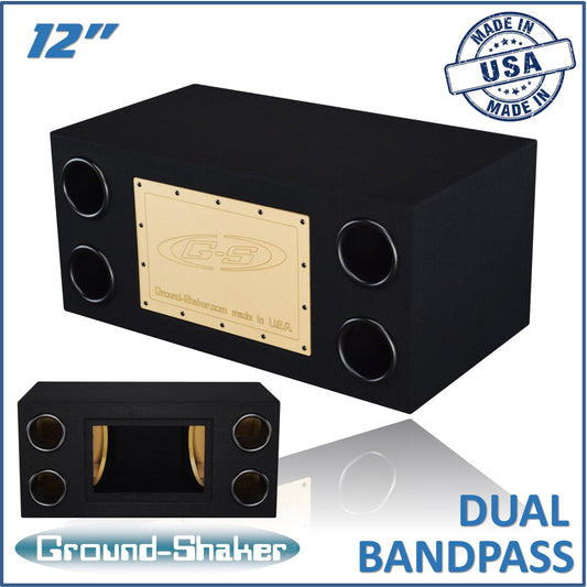 BLACK 12" DUAL BANDPASS SUB BOX
