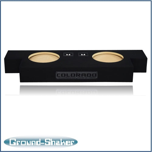 BLACK 10" DUAL SEALED SUB BOX, FITS 04-14 CHEVY COLORADO CREW-CAB