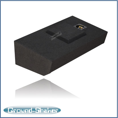 BLACK 10" SINGLE SEALED SOLOBARIC SUB BOX, FITS 09-24 FORD F-150 CREW-CAB