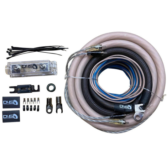 DOWN4SOUND 0 GAUGE CCA AMPLIFIER INSTALL KIT ( CLEAR/BLACK )