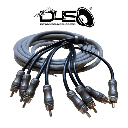 DOWN4SOUND 4-CHANNEL TWISTED PAIR RCA INTERCONNECT CABLE