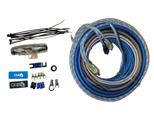 DOWN4SOUND 8 GAUGE CCA AMPLIFIER INSTALL KIT ( BLUE/BLACK )