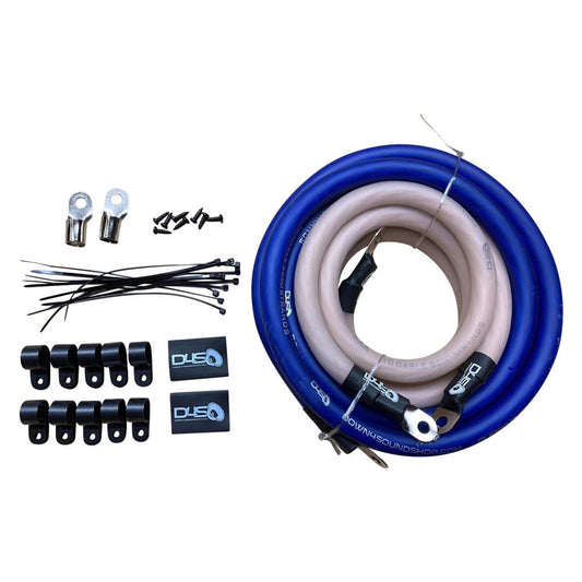 DOWN4SOUND BIG 3 - 0 GAUGE CCA ( BLUE/CLEAR )