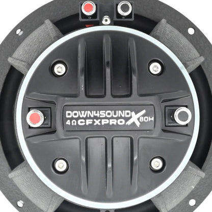 DOWN4SOUND CFX-PROx80H - 8" Carbon Fiber NEO 2-Way Full Range Pro Audio Water Resistant Coaxial Speaker - 200W RMS