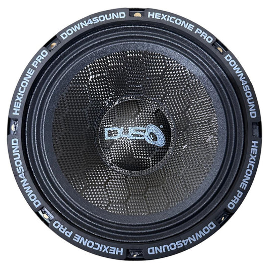 DOWN4SOUND Hexicone PRO 80 SS All SZN - 8" Carbon Fiber Pro Audio Speaker - 275W RMS