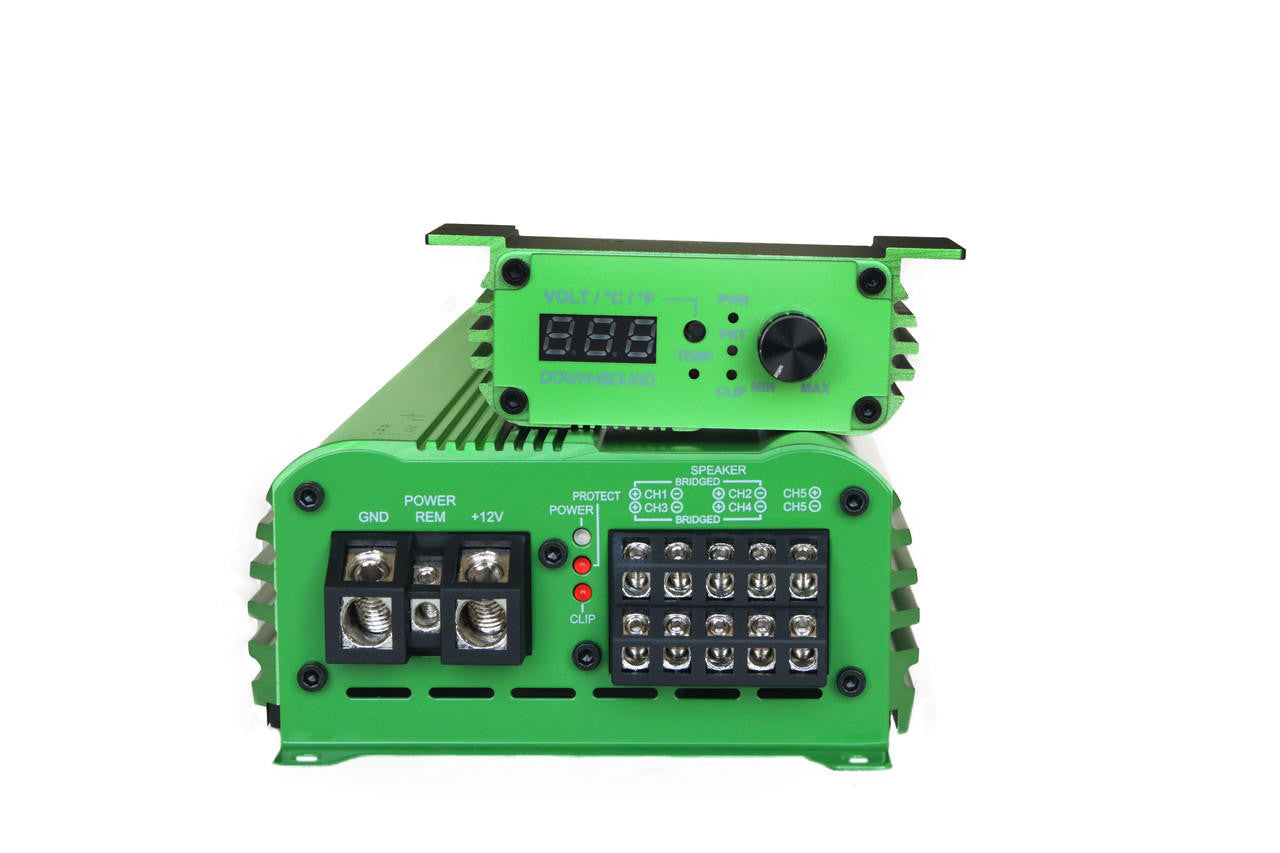 120x4 + 500x1   (MINI MAXX) MM1005 5 channel Amplifier Green