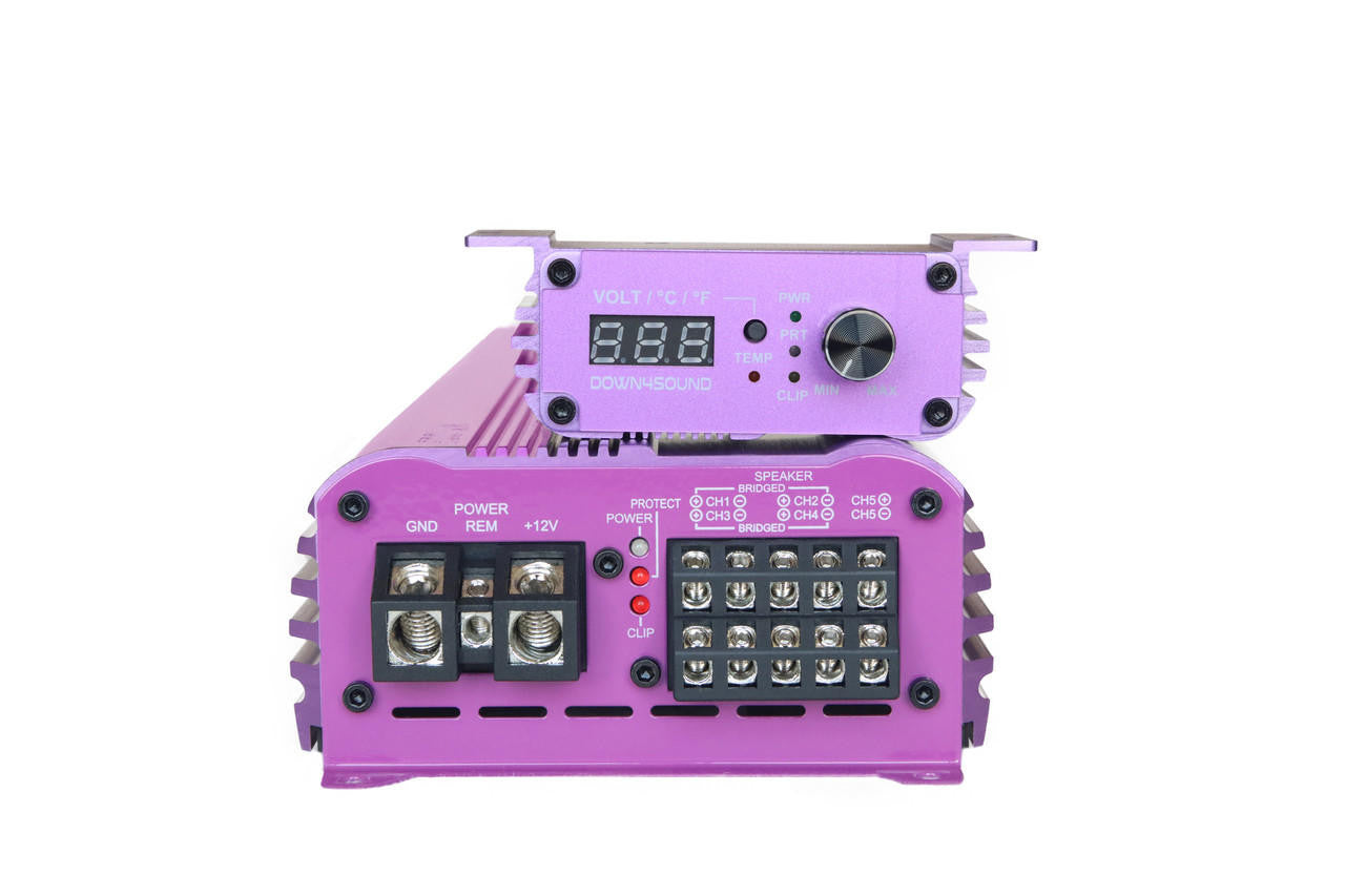 120x4 + 500x1   (MINI MAXX) MM1005 5 channel Amplifier Purple