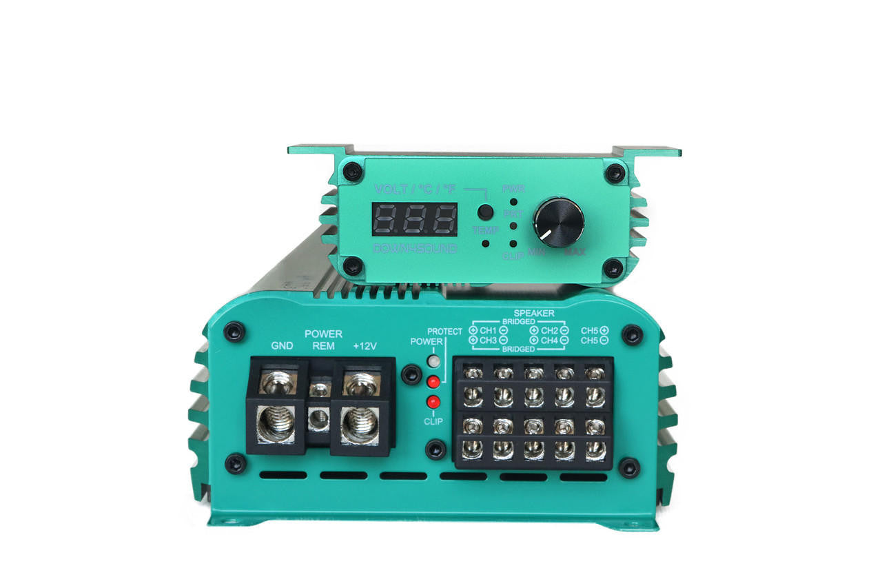 120x4 + 500x1   (MINI MAXX) MM1005 5 channel Amplifier Teal