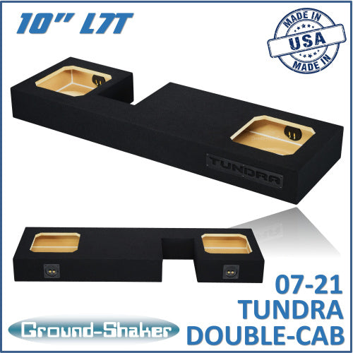 BLACK 10" DUAL SEALED SOLOBARIC SUB BOX, FITS 07-21 TOYOTA TUNDRA DOUBLE-CAB