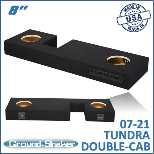 BLACK 8" DUAL SEALED SUB BOX, FITS 07-21 TOYOTA TUNDRA DOUBLE-CAB