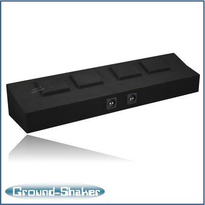 BLACK QUAD 8" SEALED SUB BOX, FITS 09-25 FORD F-150 CREW-CAB