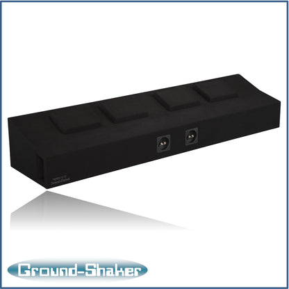 BLACK QUAD 8" PORTED SUB BOX, FITS 09-25 FORD F-150 CREW-CAB