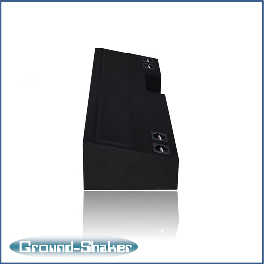 BLACK 8" QUAD SEALED SUB BOX, FITS 19-26 GMC Sierra DOUBLE & CREW-CAB