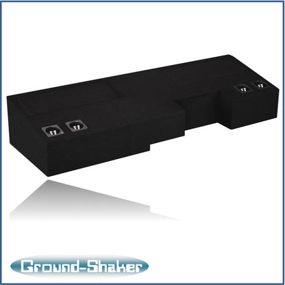 BLACK 8" QUAD SEALED SUB BOX, FITS 19-26 GMC Sierra DOUBLE & CREW-CAB