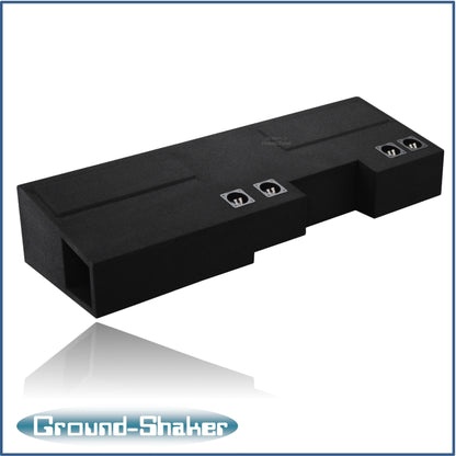 BLACK 8" QUAD PORTED SUB BOX, FITS 19-26 GMC Sierra DOUBLE & CREW-CAB