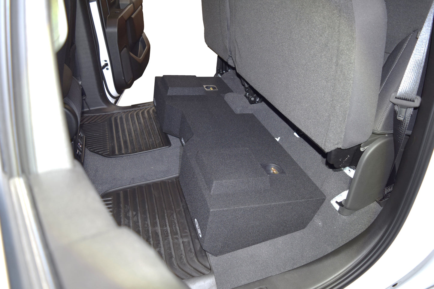 BLACK 10" DUAL PORTED SUB BOX, FITS 14-18 CHEVY SILVERADO CREW-CAB