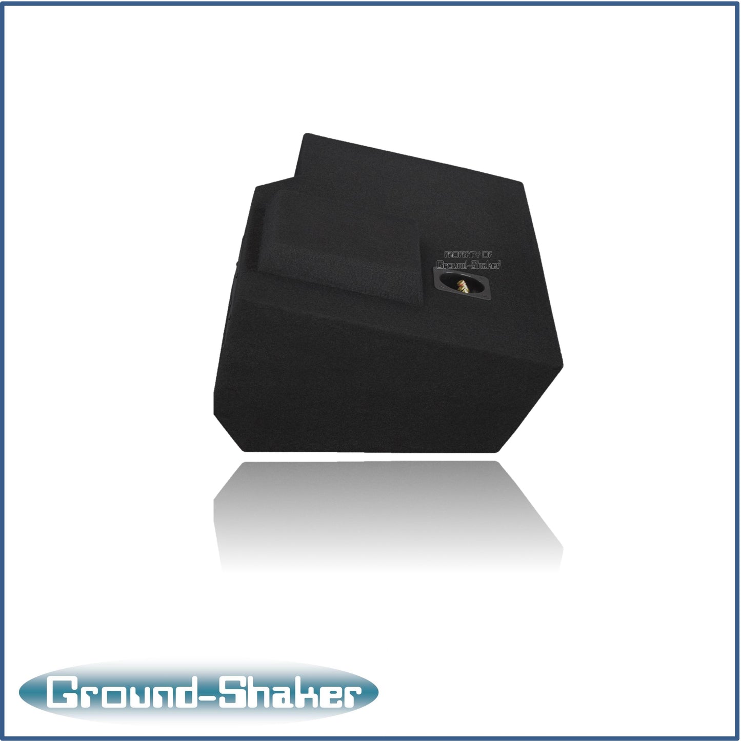 BLACK 10" SINGLE SEALED SUB BOX, FITS CHEVY 14-18 SILVERADO CREW-CAB