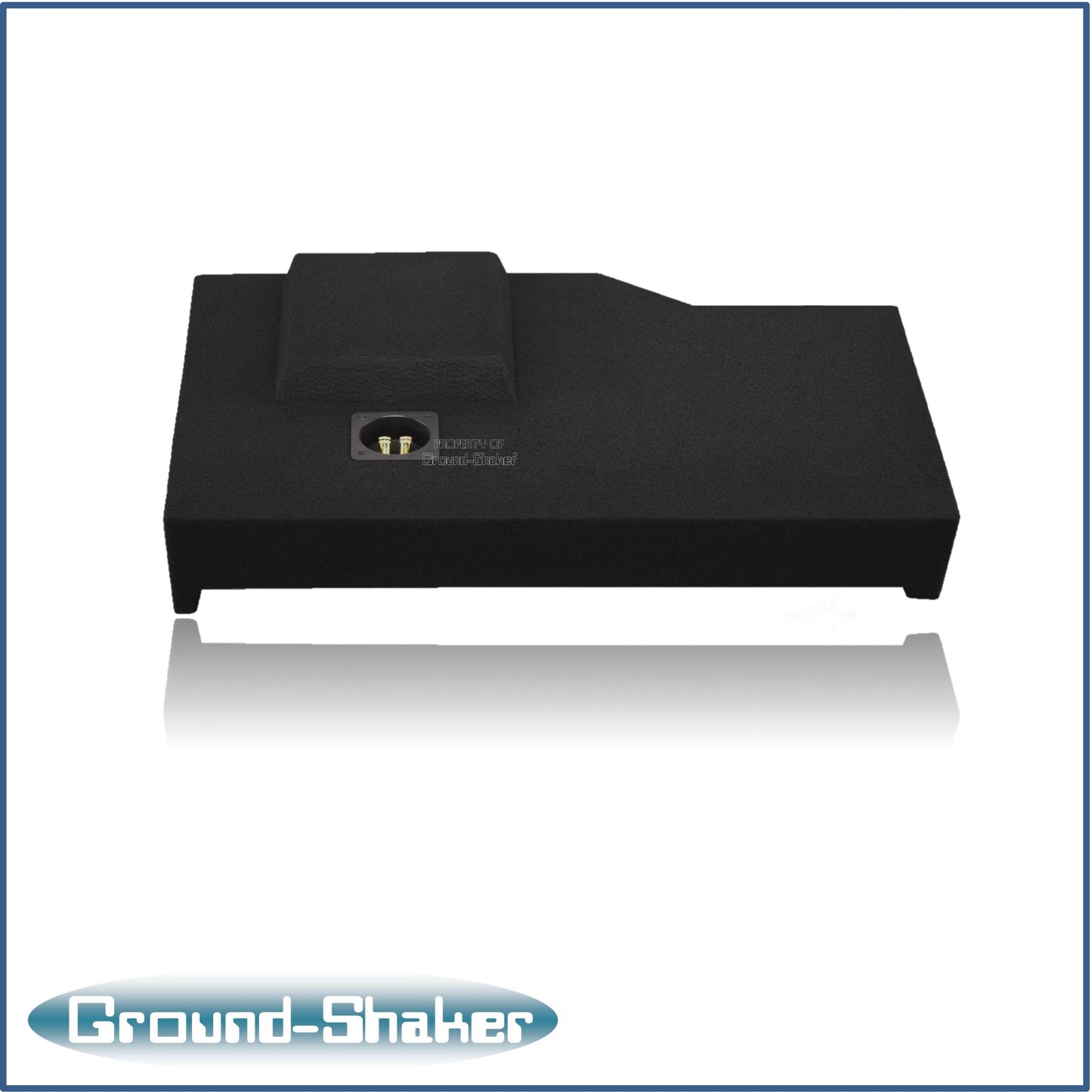 BLACK 10" SINGLE SEALED SUB BOX, FITS CHEVY 14-18 SILVERADO CREW-CAB