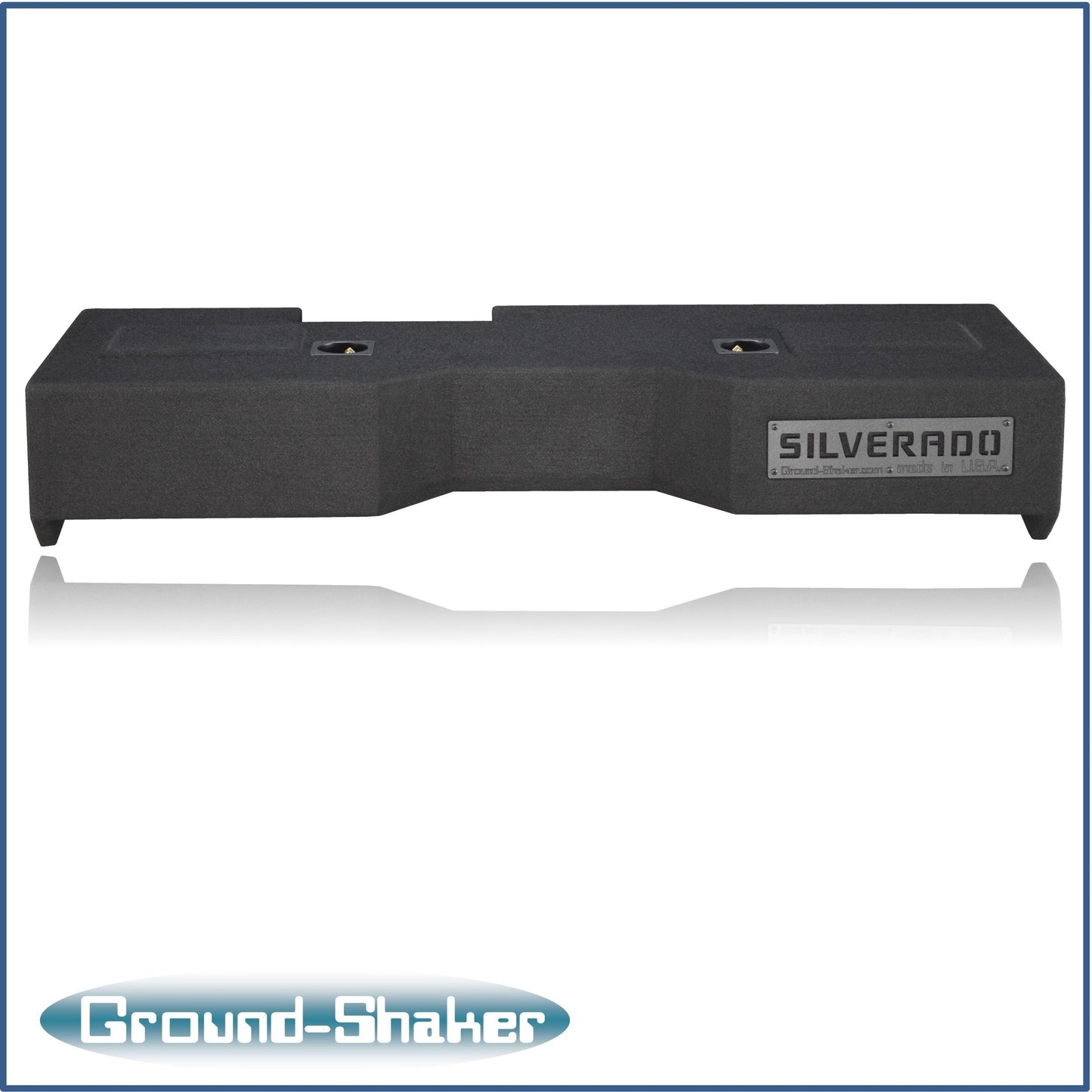 BLACK 12" DUAL SEALED SOLOBARIC SUB BOX, FITS 14-18 CHEVY SILVERADO CREW-CAB