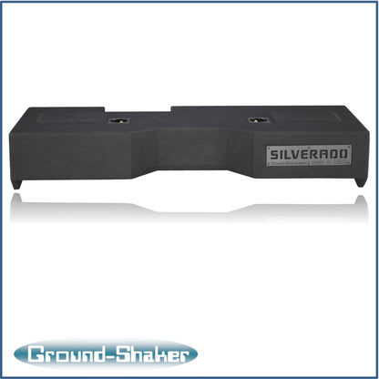 BLACK 12" DUAL SEALED SOLOBARIC SUB BOX, FITS 14-18 CHEVY SILVERADO CREW-CAB