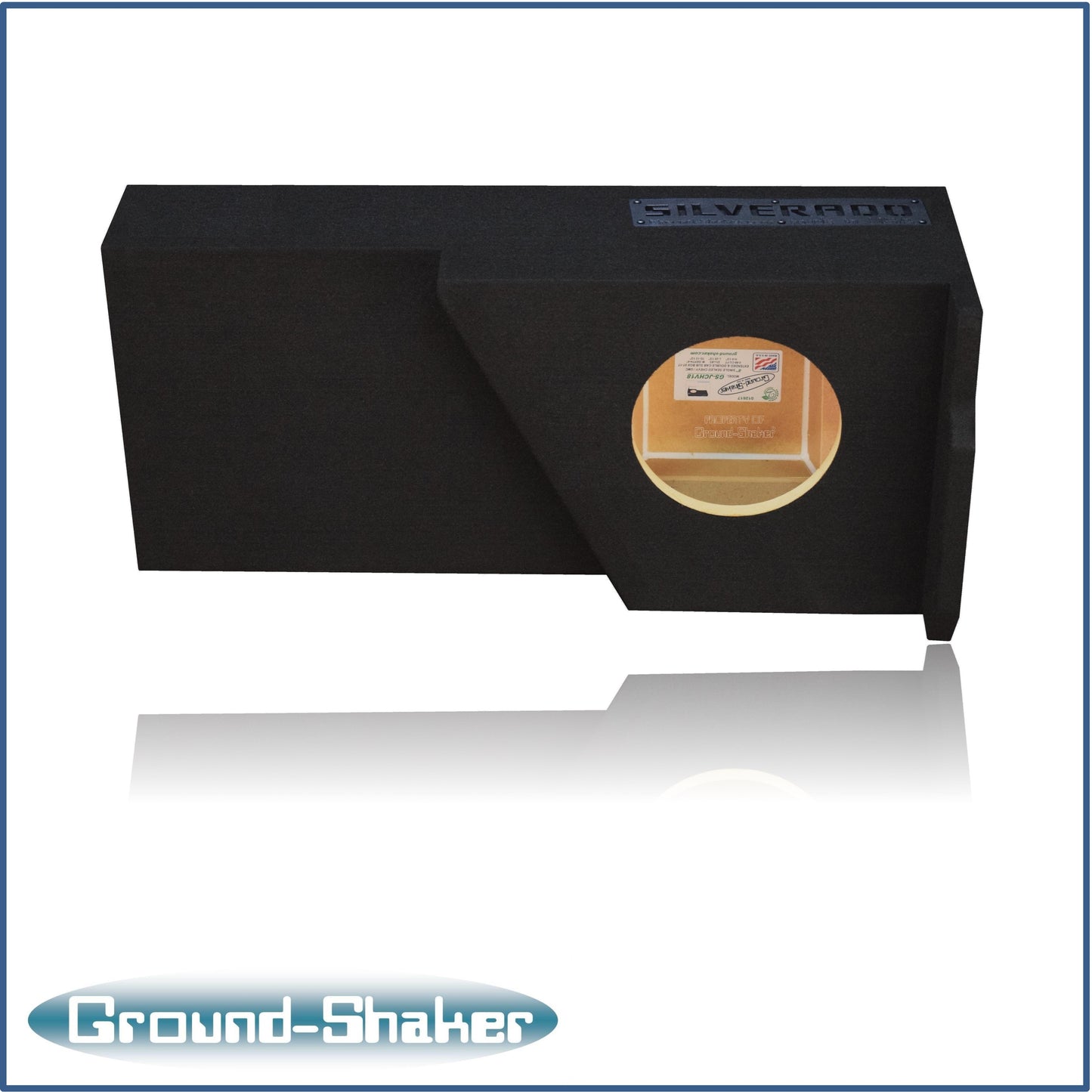 BLACK 8" SINGLE SEALED SUB BOX, FITS 07-18 CHEVY SILVERADO EXTENDED CAB