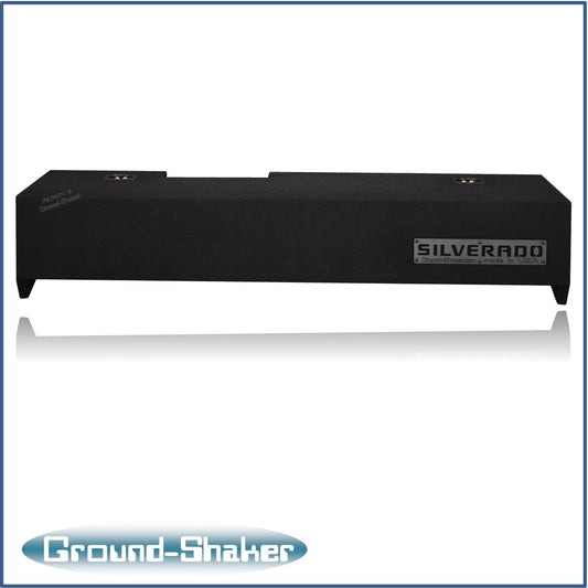 BLACK 10" TW3 DUAL SEALED SUB BOX, FITS 19-24 CHEVY SILVERADO DOUBLE & CREW-CAB
