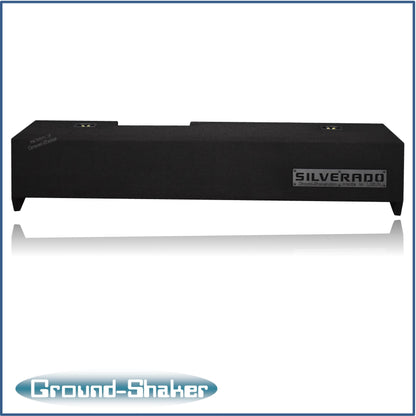BLACK 12" TW3 DUAL SEALED SUB BOX, FITS 19-24 CHEVY SILVERADO DOUBLE & CREW-CAB