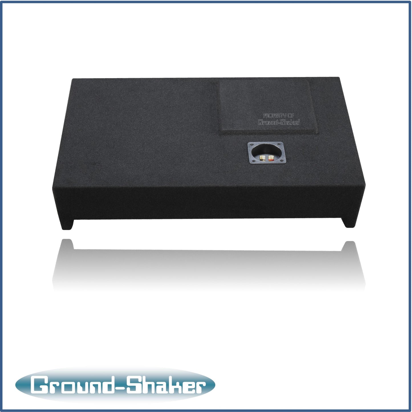 BLACK 8" SOLOBARIC SINGLE SEALED SUB BOX, FITS 19-26 CHEVY GMC SIERRA DOUBLE & CREW-CAB