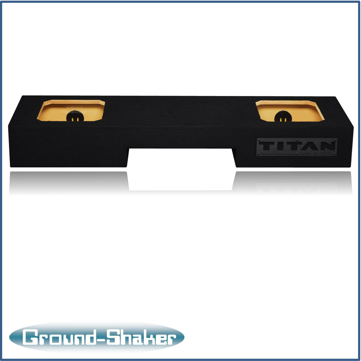 BLACK 10" DUAL SEALED SOLOBARIC SUB BOX, FITS 04-15 NISSAN TITAN CREW-CAB