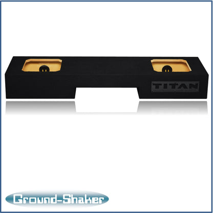 BLACK 10" DUAL SEALED SOLOBARIC SUB BOX, FITS 04-15 NISSAN TITAN CREW-CAB