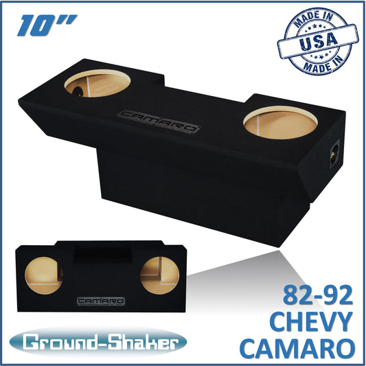 BLACK 10" DUAL SEALED SUB BOX, FITS 82-92 CHEVY CAMARO