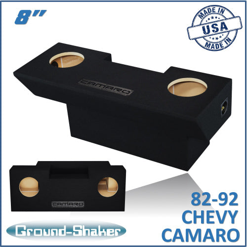 BLACK 8" DUAL SEALED SUB BOX, FITS 82-92 CHEVY CAMARO