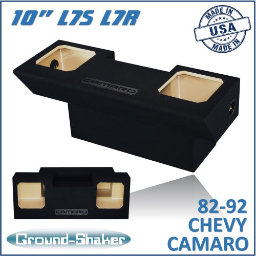 BLACK 10" DUAL SEALED SOLOBARIC SUB BOX, FITS 82-92 CHEVY CAMARO