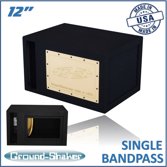 BLACK 12" SINGLE SLOT PORTED BANDPASS SUB BOX