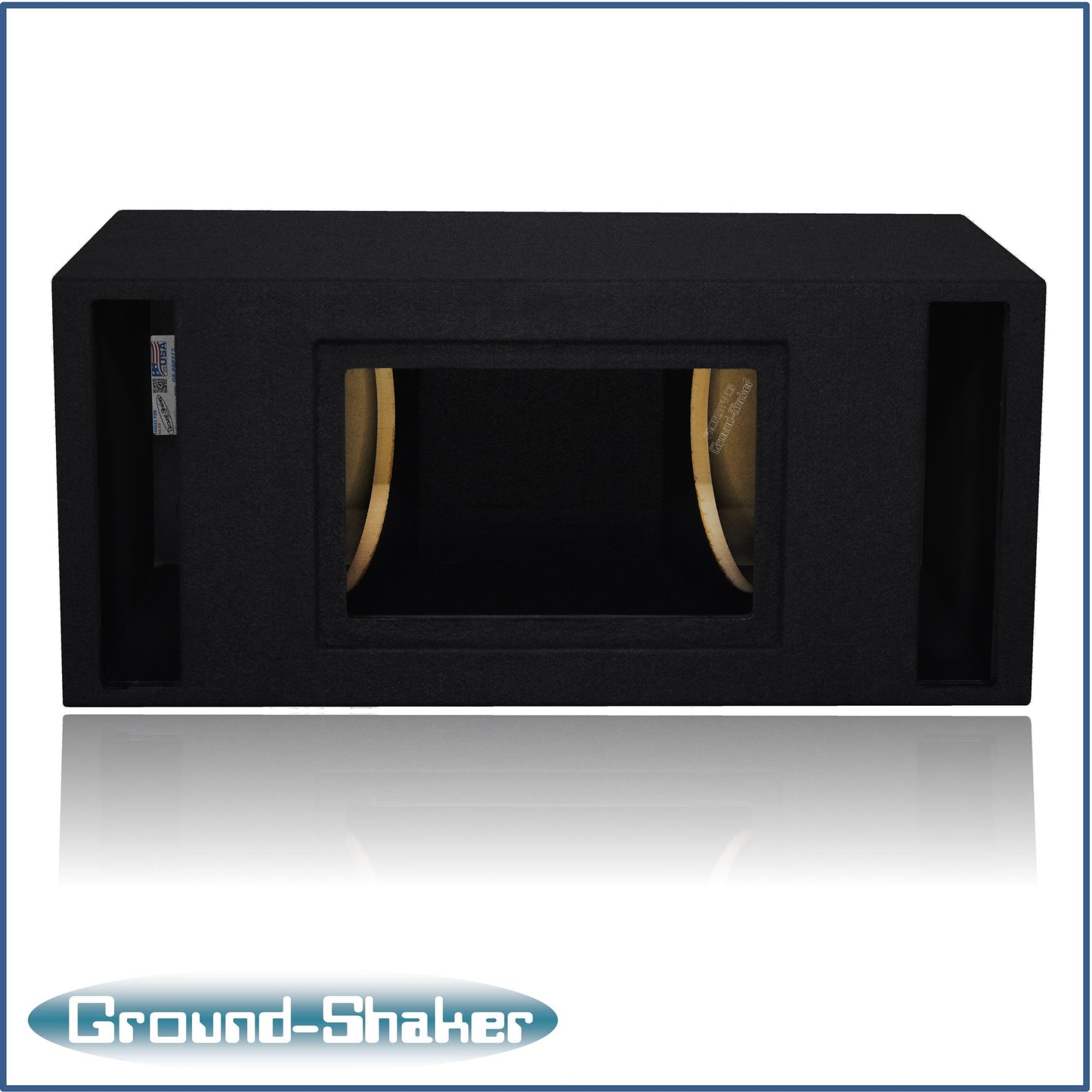 BLACK 12" DUAL SLOT PORTED BANDPASS SUB BOX