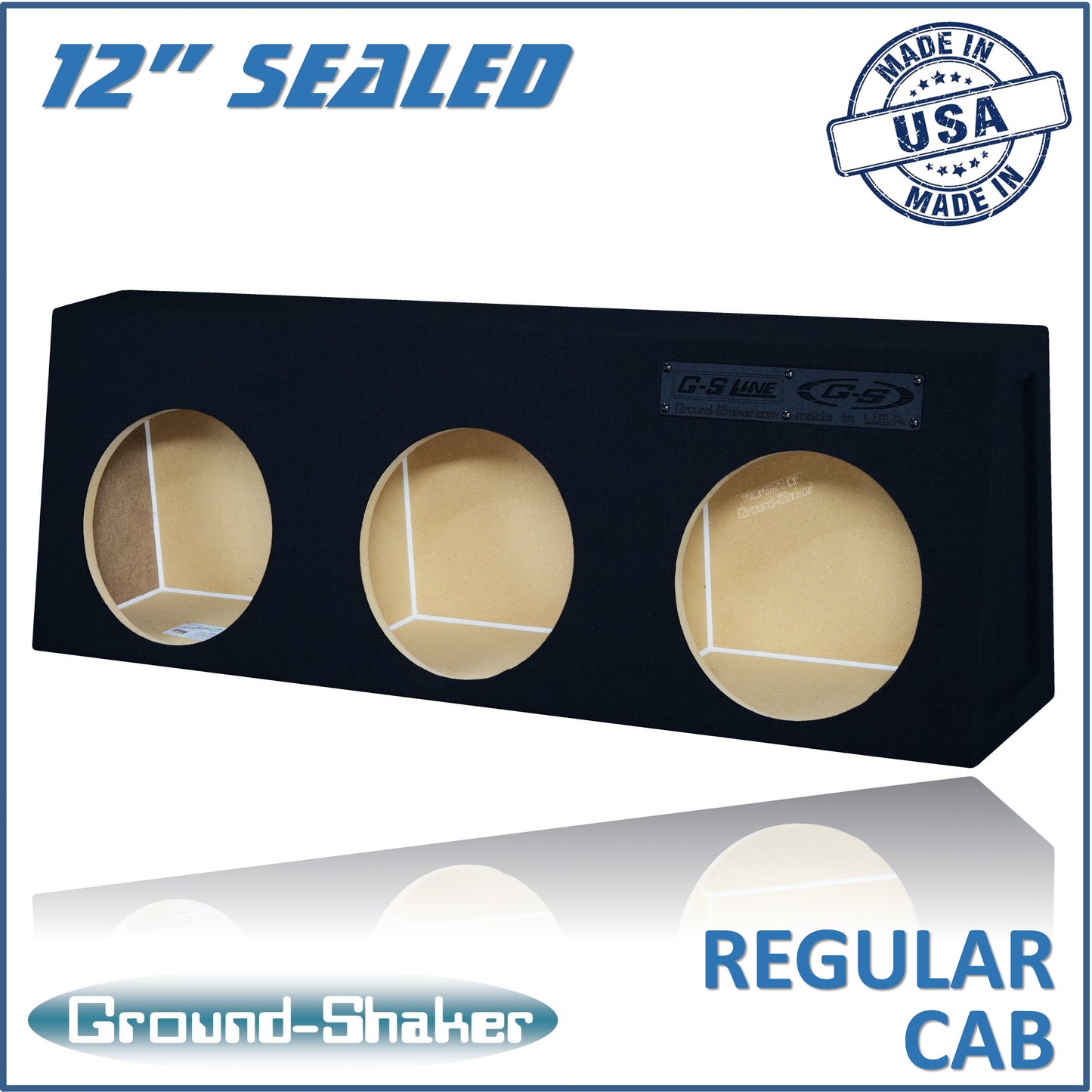 BLACK 12" TRIPLE SEALED SUB BOX