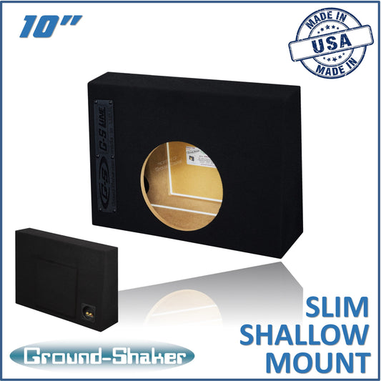 BLACK 10" SINGLE SLIM Sealed SUB BOX