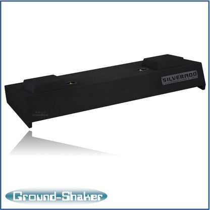 BLACK 10" DUAL SEALED SUB BOX, FITS 07-13 CHEVY SILVERADO CREW-CAB
