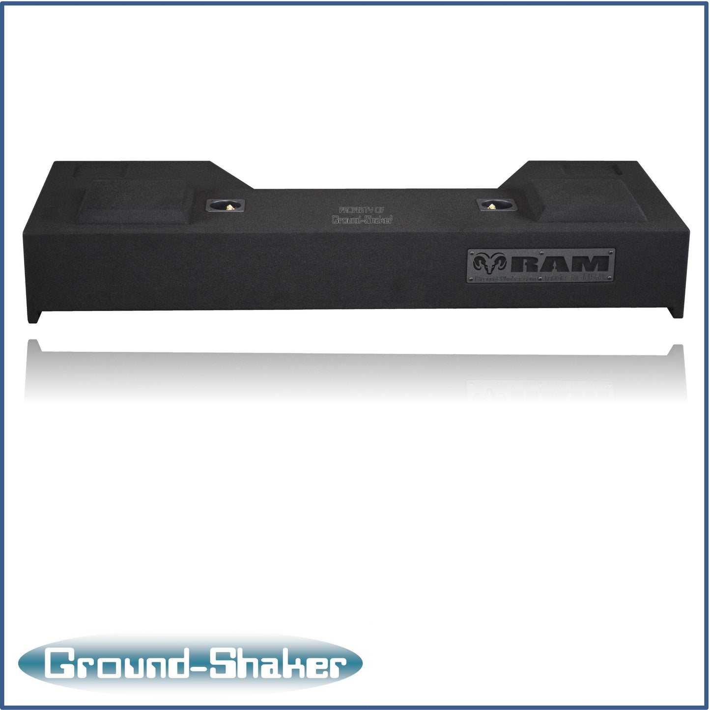 BLACK 10" DUAL SEALED SUB BOX, FITS 19-24 DODGE RAM 1500 CREW-CAB
