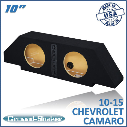 BLACK 10" DUAL SEALED SUB BOX, FITS 10-15 CHEVY CAMARO