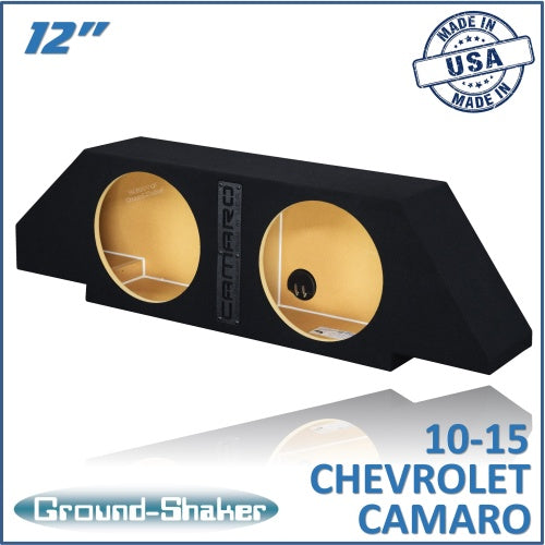 BLACK 12" DUAL SEALED SUB BOX, FITS 10-15 CHEVY CAMARO