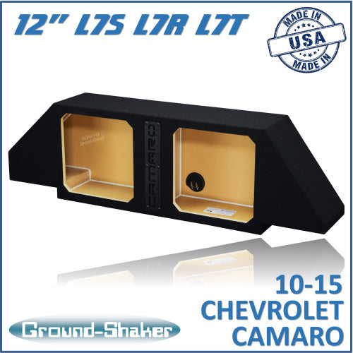 BLACK 12" DUAL SEALED SOLOBARIC SUB BOX, FITS 10-15 CHEVY CAMARO