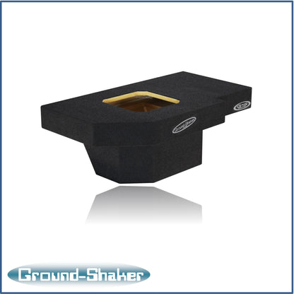 BLACK 8" SINGLE SEALED SOLOBARIC SUB BOX, FITS 02-18 DODGE RAM 1500 CREW-CAB & EXT-CAB